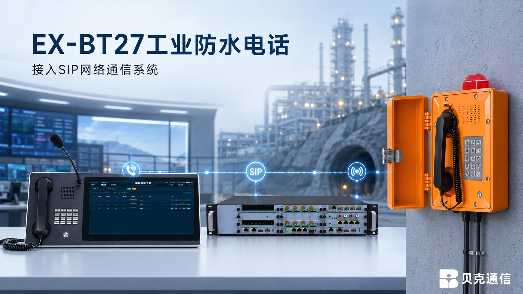 EX-BT27工业防水电话：恶劣环境下的SIP通信与调度终端